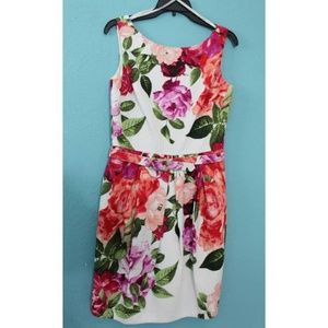 NWOT Eliza J White Floral Dress